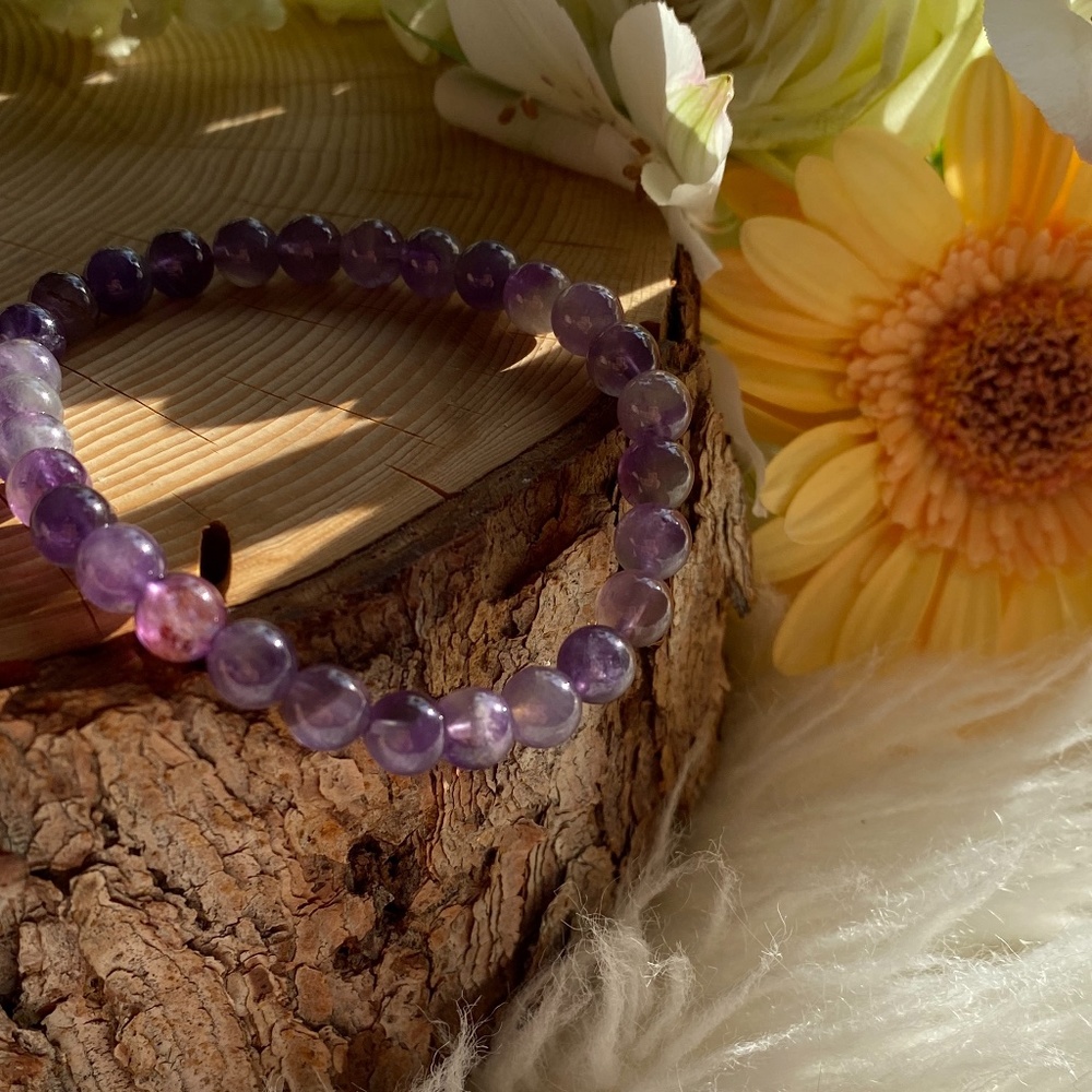Amethyst Beaded Bracelet